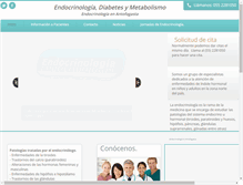 Tablet Screenshot of endocrinologia.cl